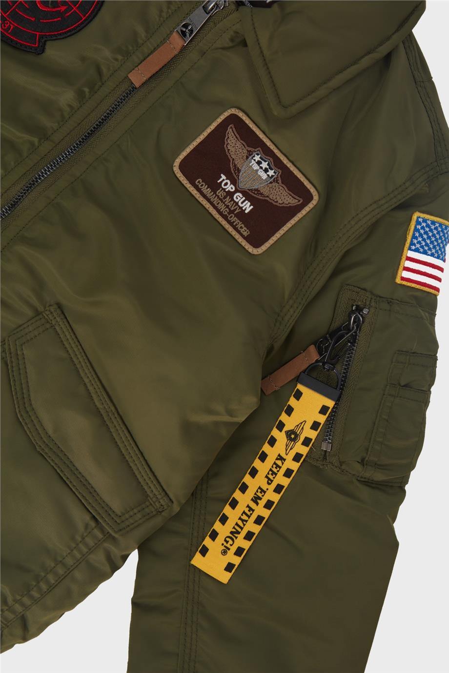 TOPGUN Erkek Çocuk Yeşil Mont