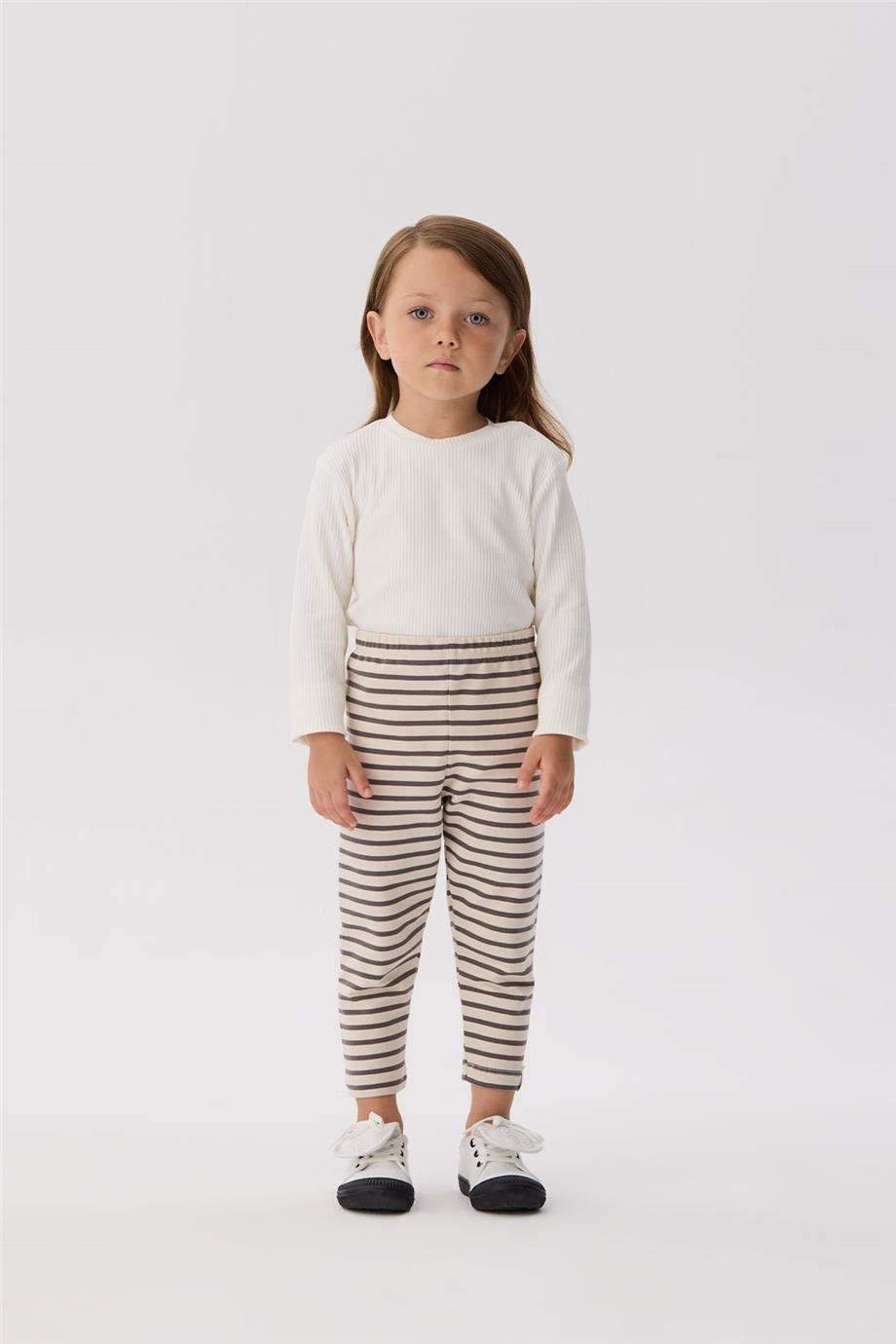 Tyess Basic Kız Bebek Çizgili Tayt