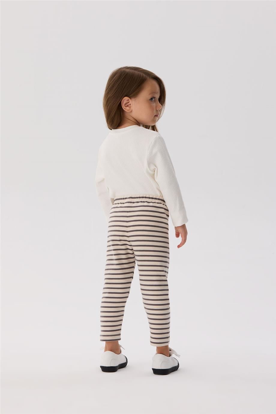 Tyess Basic Kız Bebek Çizgili Tayt