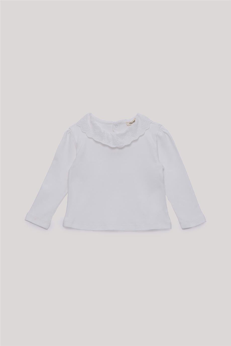 Tyess Basic Kız Bebek Ekru T-Shirt