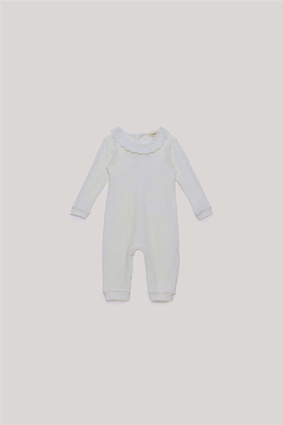 Tyess Basic Kız Bebek Ekru Tulum