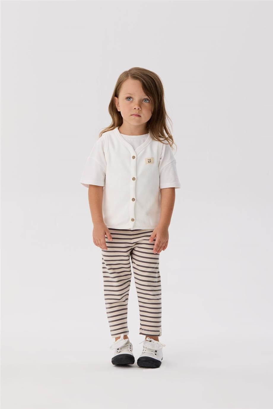 Tyess Basic Kız Bebek Ekru Yelek