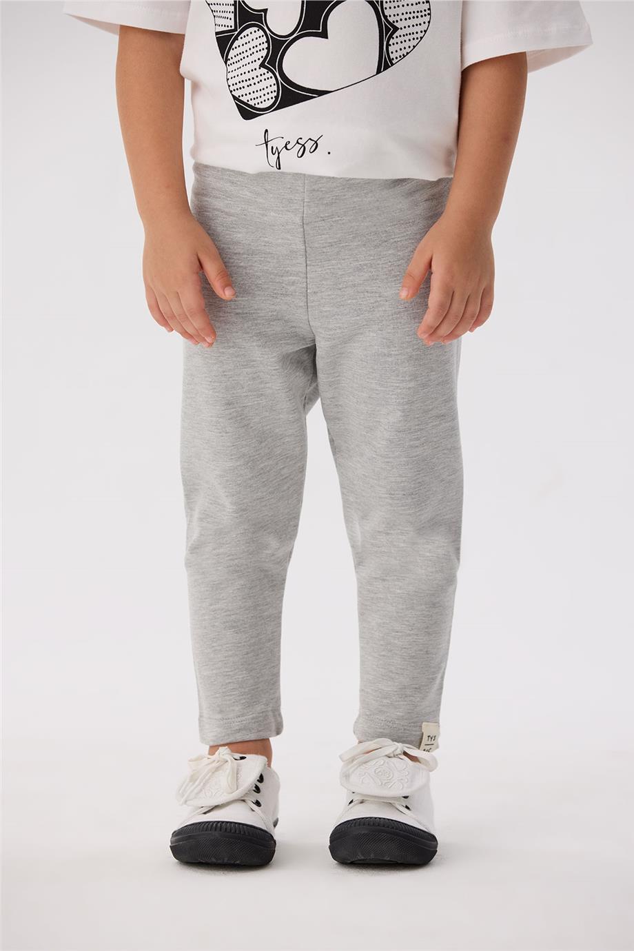 Tyess Basic Kız Bebek Gri Tayt