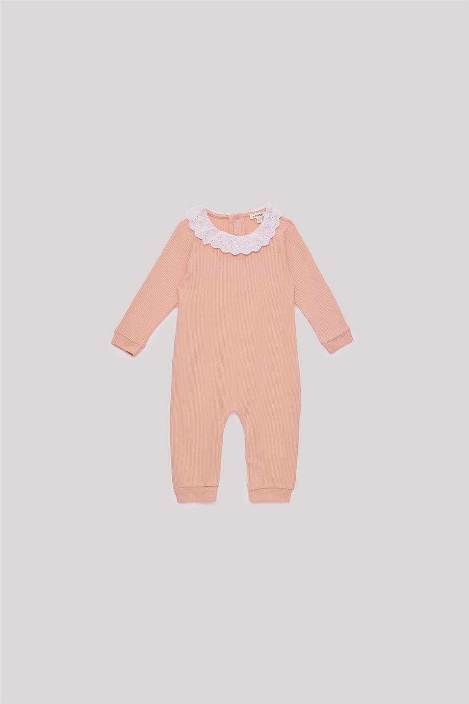 Tyess Basic Kız Bebek Somon Tulum