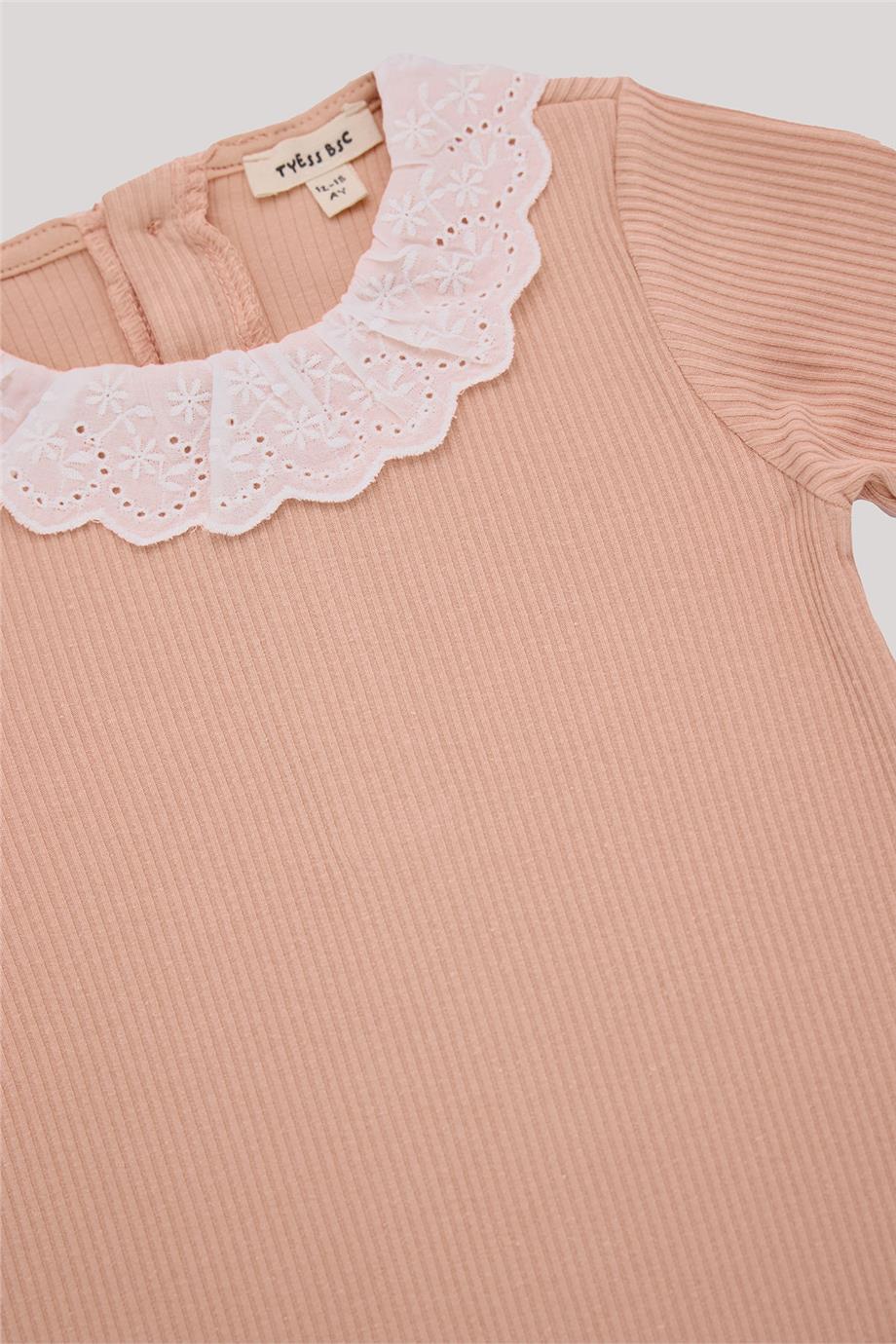 Tyess Basic Kız Bebek Somon Tulum