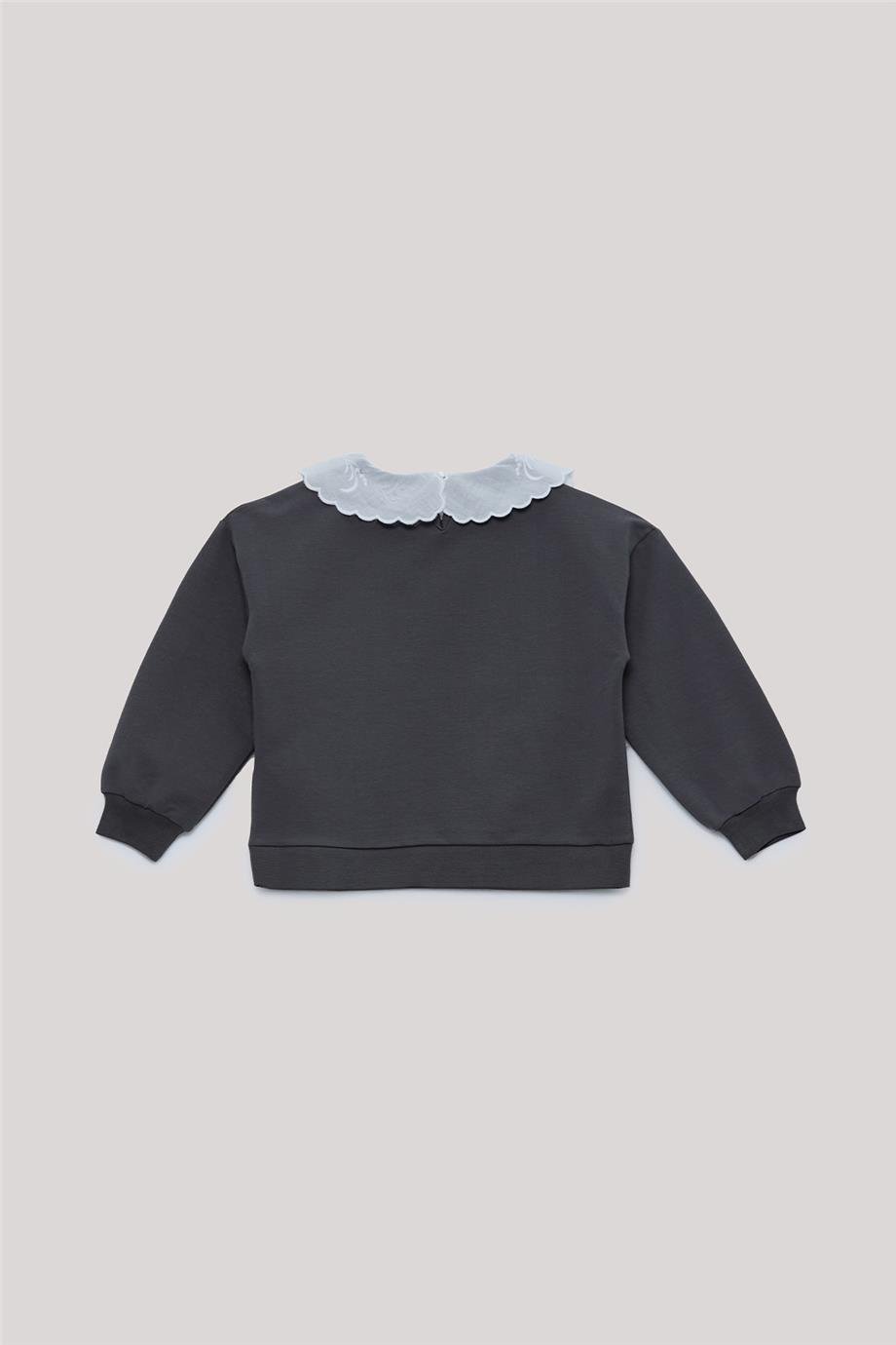 Tyess Basic Kız Çocuk Antrasit Sweatshirt