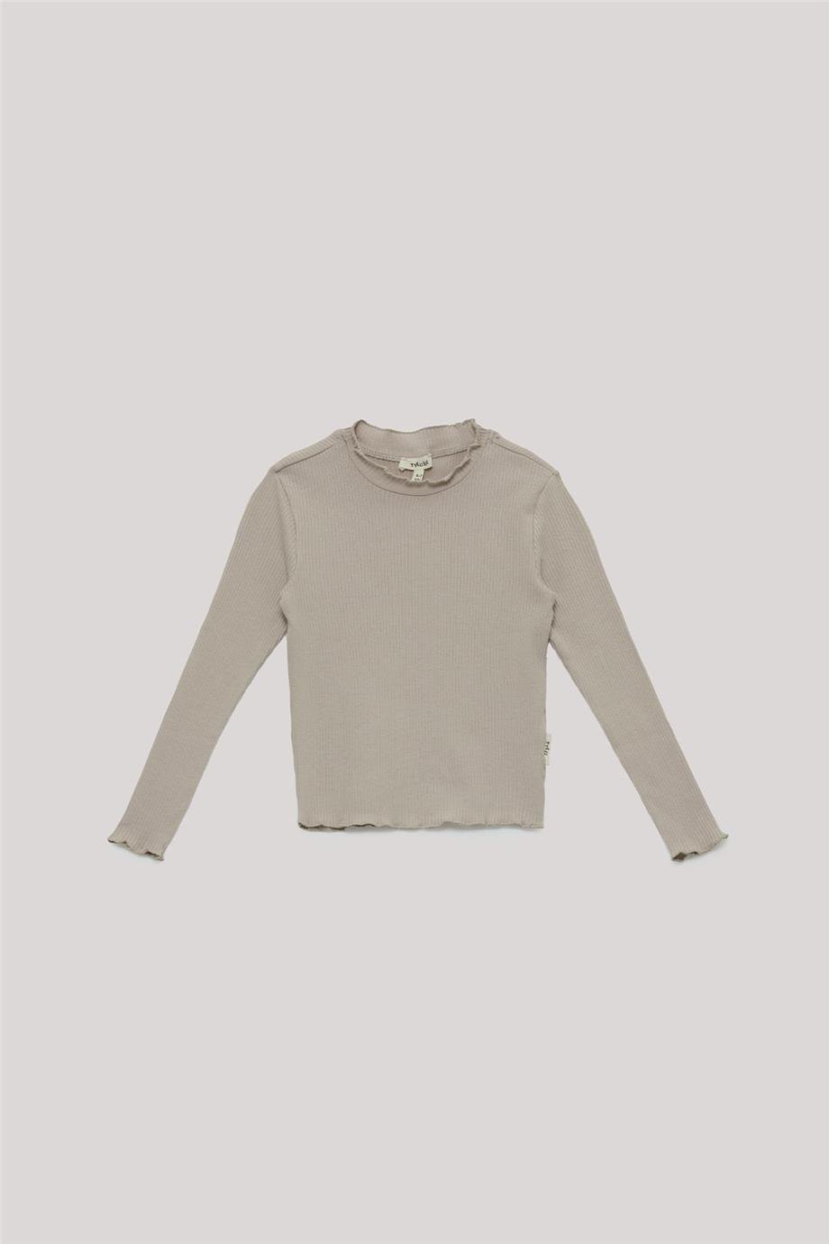 Tyess Basic Kız Çocuk Bej T-Shirt