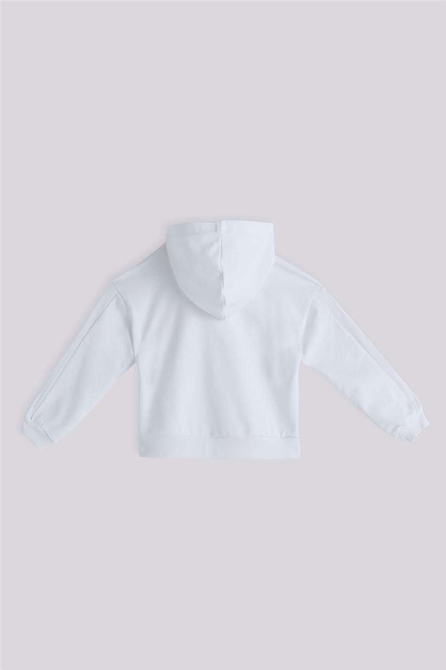 Tyess Basic Girl White Tracksuit TopTyess Basic Girl White Tracksuit Top