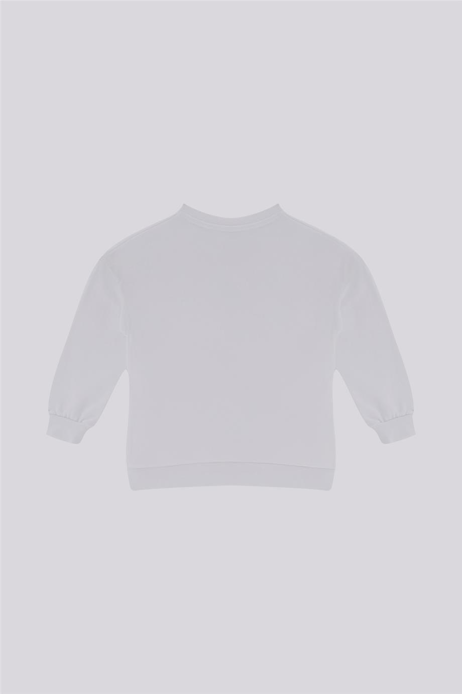Tyess Basic Kız Çocuk Beyaz SweatshirtTyess Basic Kız Çocuk Beyaz Sweatshirt