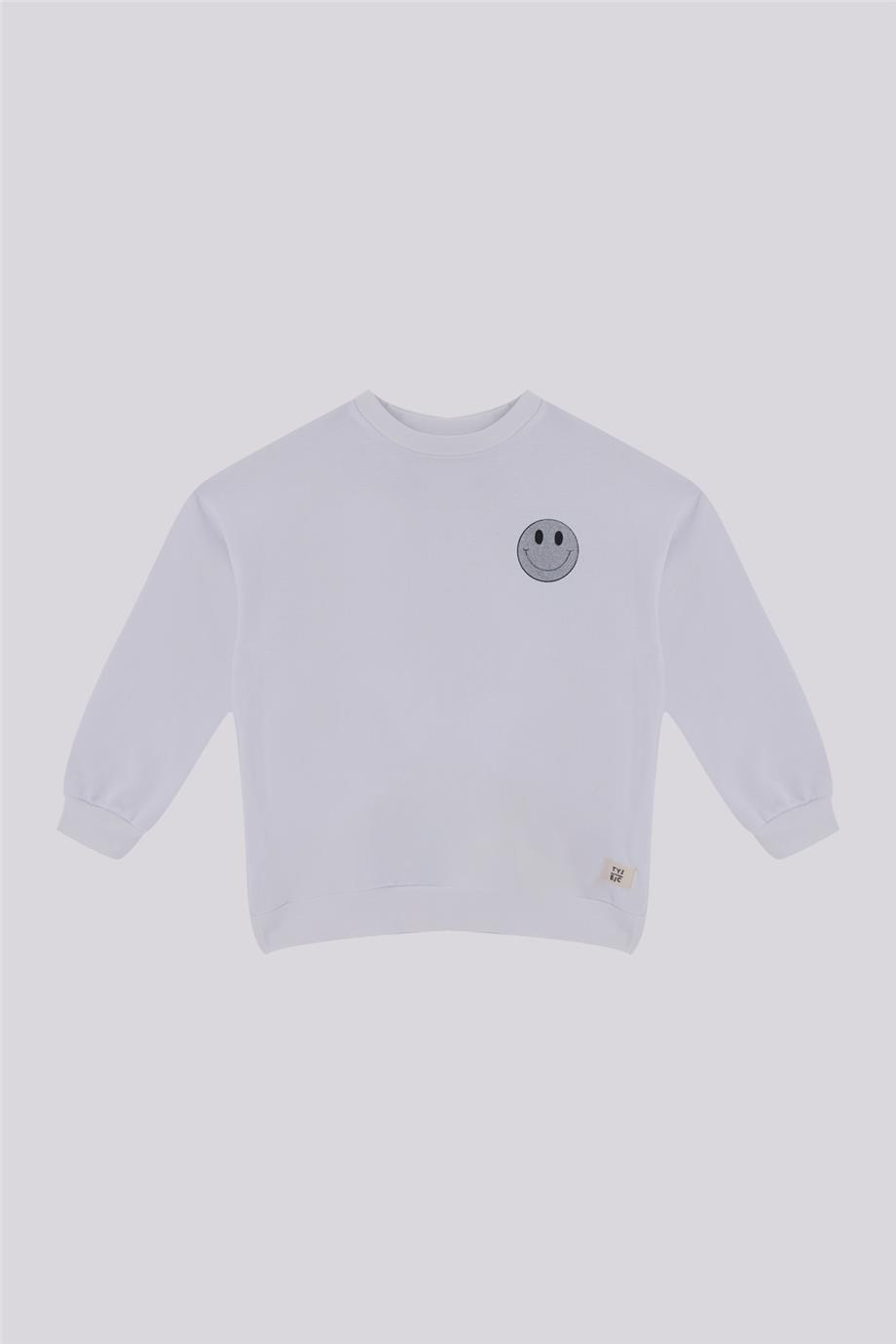 Tyess Basic Kız Çocuk Beyaz SweatshirtTyess Basic Kız Çocuk Beyaz Sweatshirt