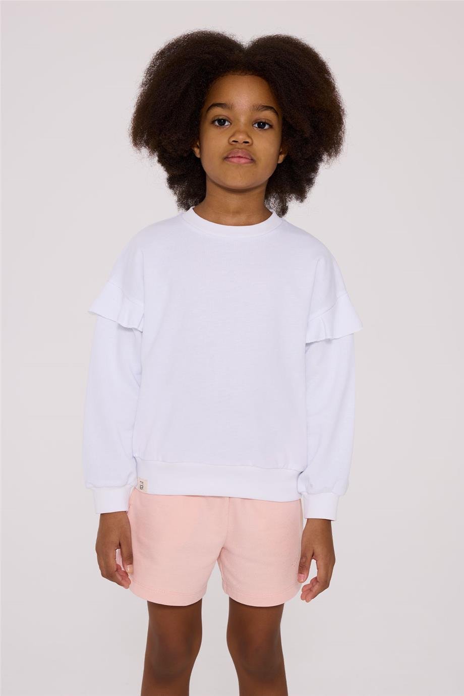 Tyess Basic Kız Çocuk Beyaz SweatshirtTyess Basic Kız Çocuk Beyaz Sweatshirt