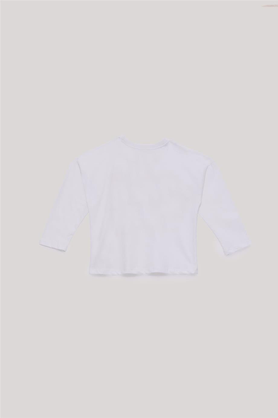 Tyess Basic Kız Çocuk Beyaz T-Shirt