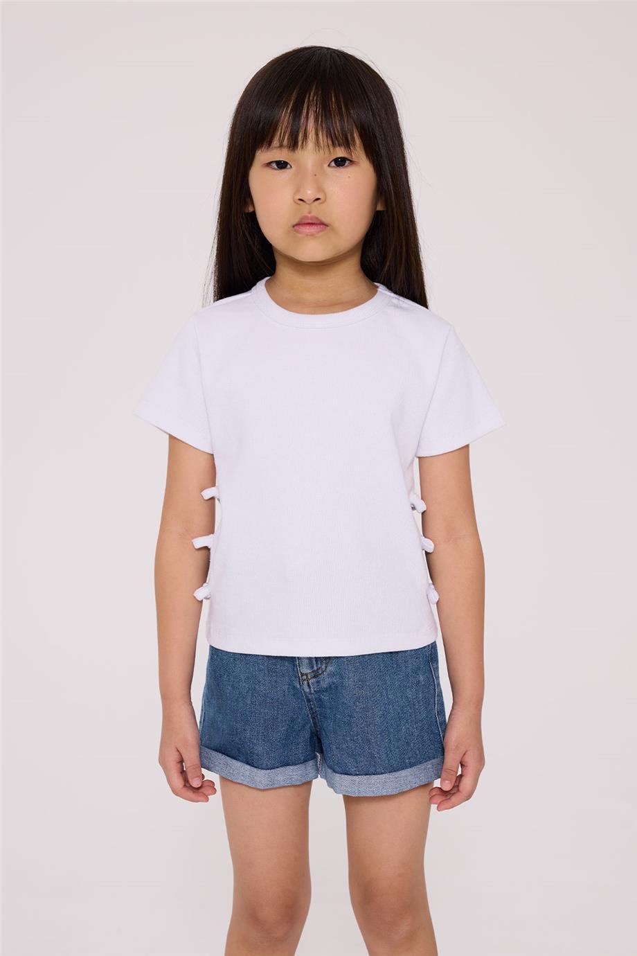 Tyess Basic Kız Çocuk Beyaz TshirtTyess Basic Kız Çocuk Beyaz Tshirt