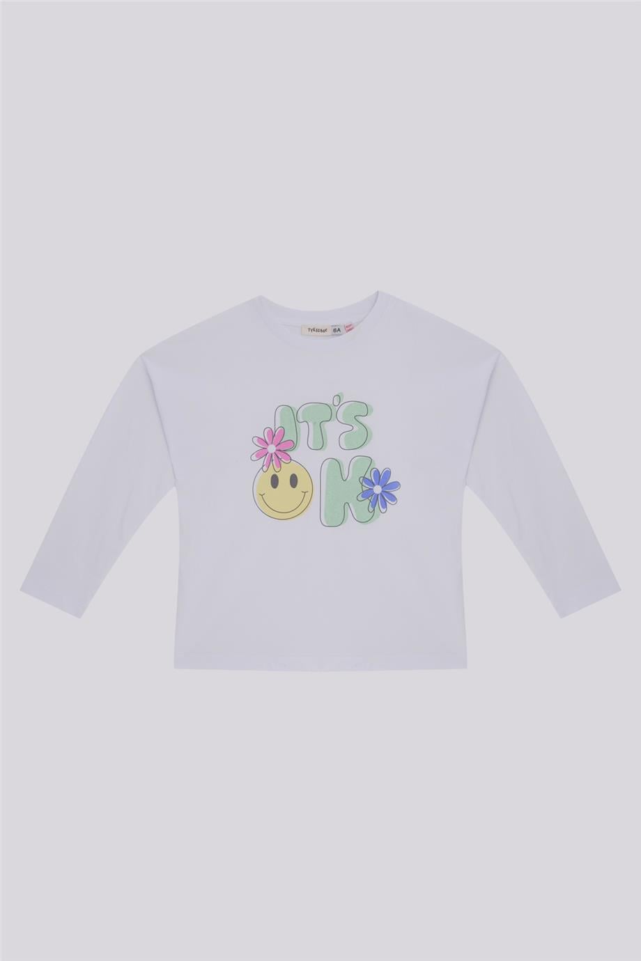 Tyess Basic Kız Çocuk Beyaz TshirtTyess Basic Kız Çocuk Beyaz Tshirt