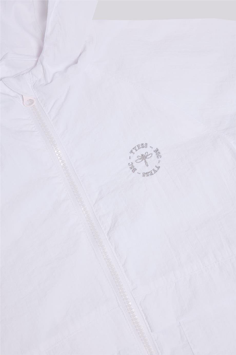 Tyess Basic Girl White RaincoatTyess Basic Girl White Raincoat