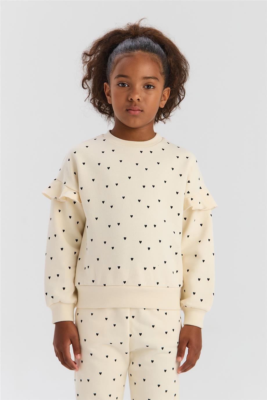 Tyess Basic Kız Çocuk Desenli Eşofman TakımTyess Basic Kız Çocuk Desenli Eşofman Takım