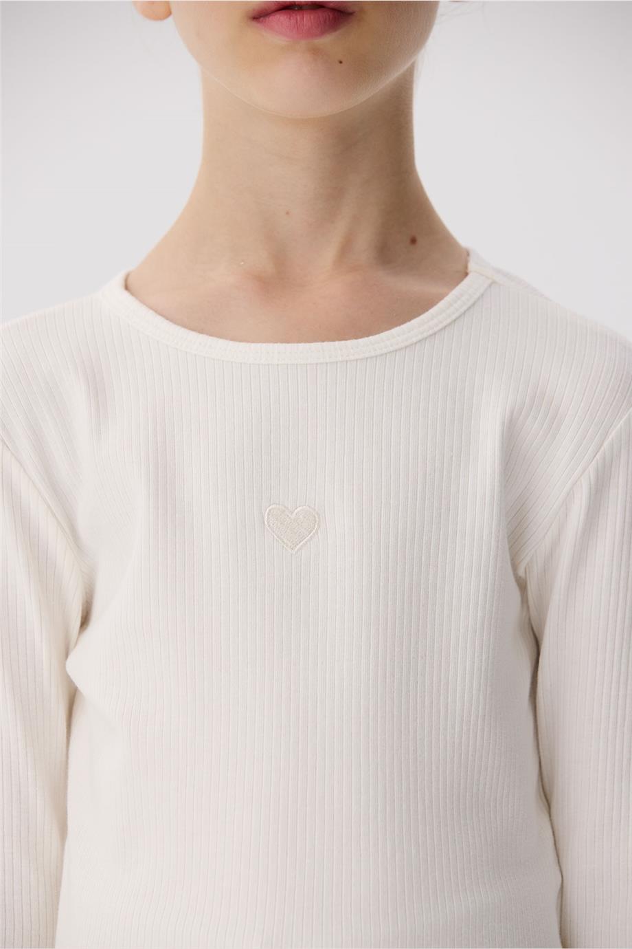 Tyess Basic Kız Çocuk Ekru T-Shirt