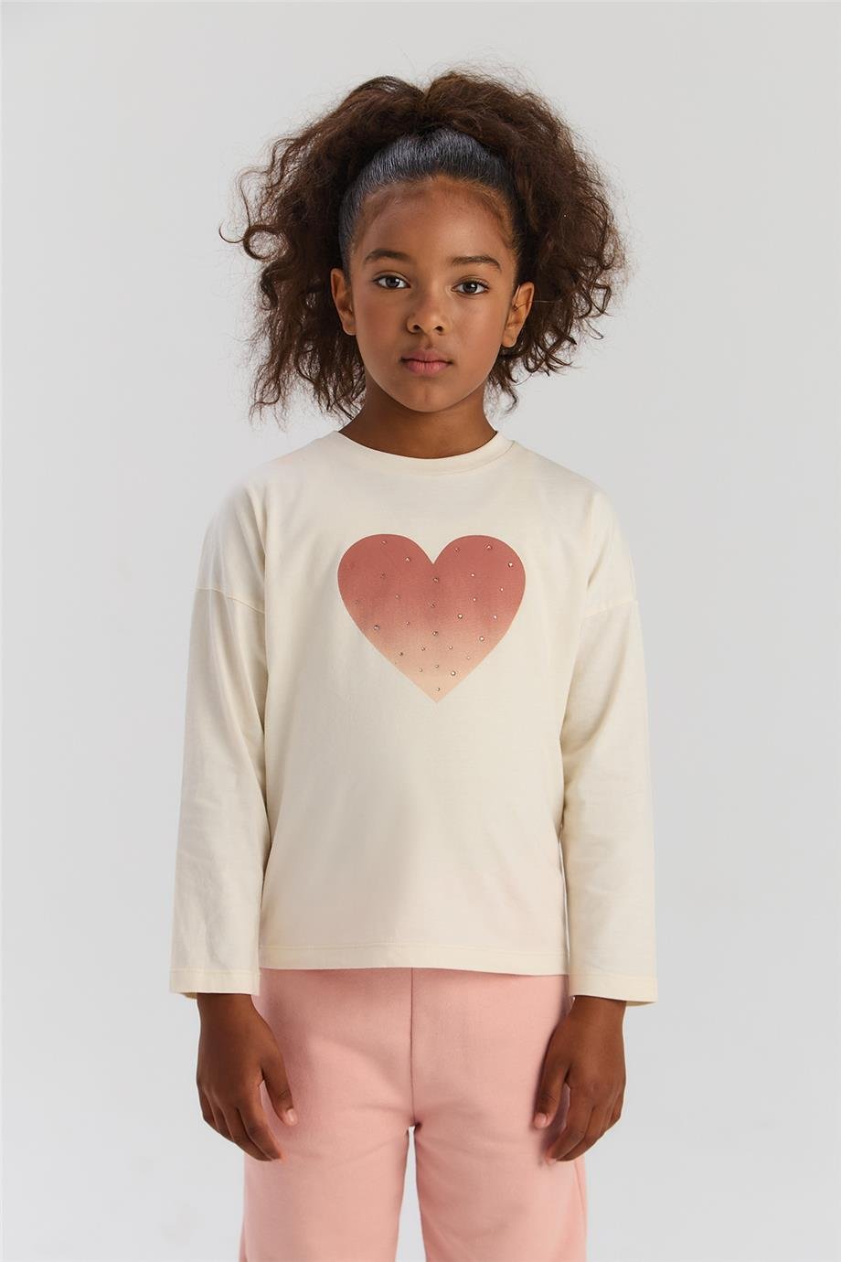 Tyess Basic Kız Çocuk Ekru TshirtTyess Basic Kız Çocuk Ekru Tshirt