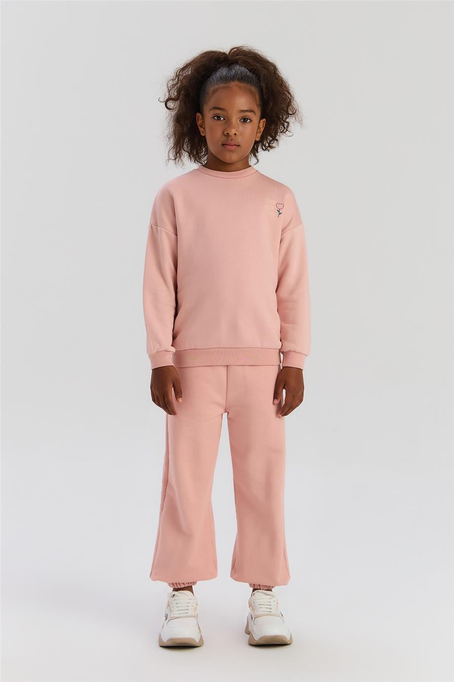Tyess Basic Kız Çocuk Gül Kurusu SweatshirtTyess Basic Kız Çocuk Gül Kurusu Sweatshirt