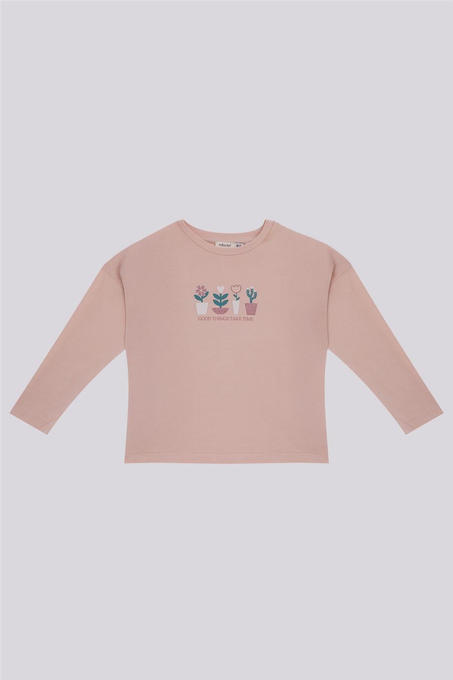 Tyess Basic Kız Çocuk Gül Kurusu TshirtTyess Basic Kız Çocuk Gül Kurusu Tshirt