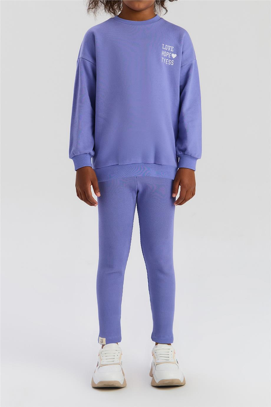 Tyess Basic Kız Çocuk Mor Eşofman TakımıTyess Basic Kız Çocuk Mor Eşofman Takımı