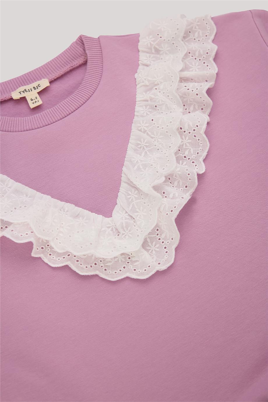 Tyess Basic Kız Çocuk Pembe Elbise