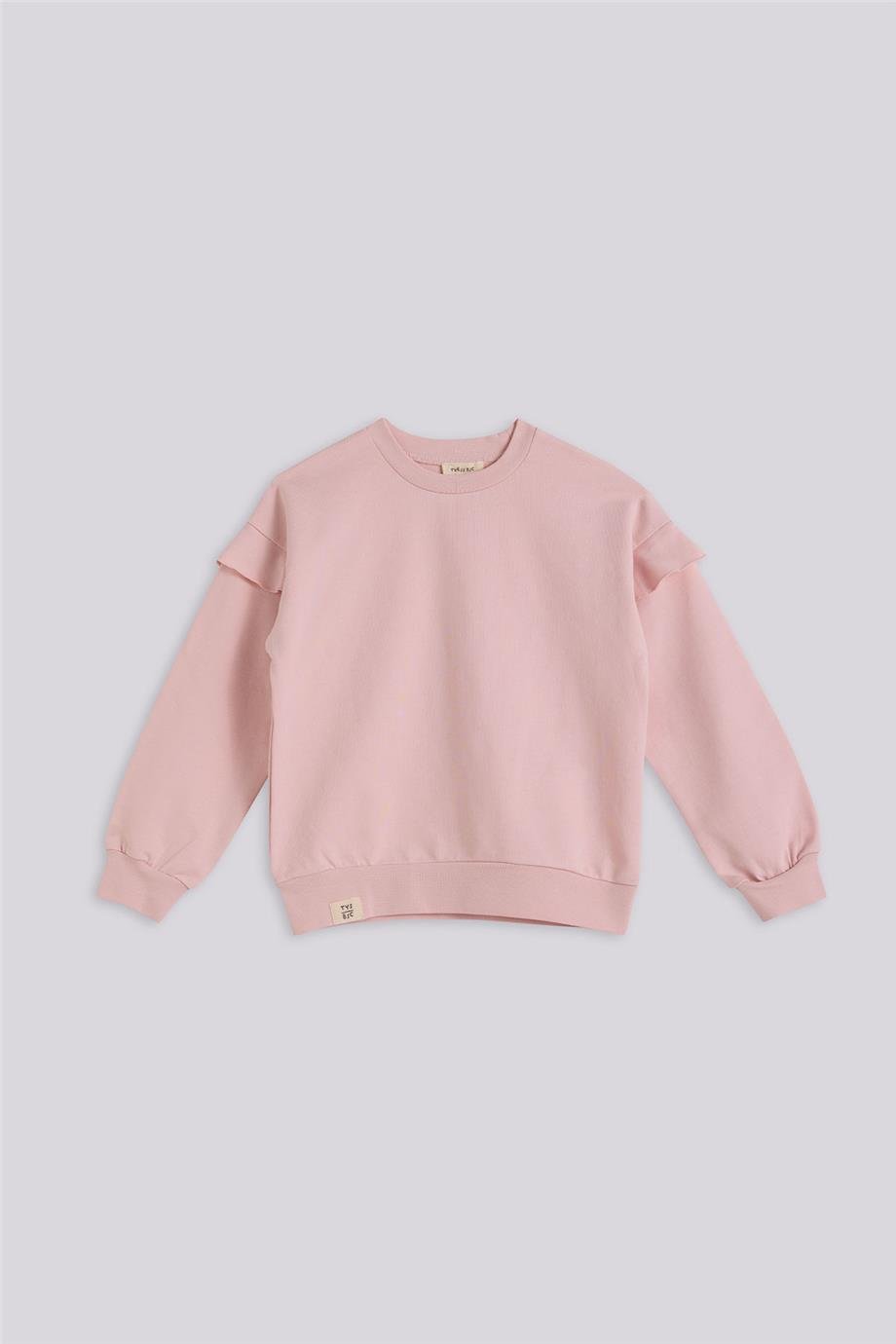 Tyess Basic Kız Çocuk Pembe SweatshirtTyess Basic Kız Çocuk Pembe Sweatshirt