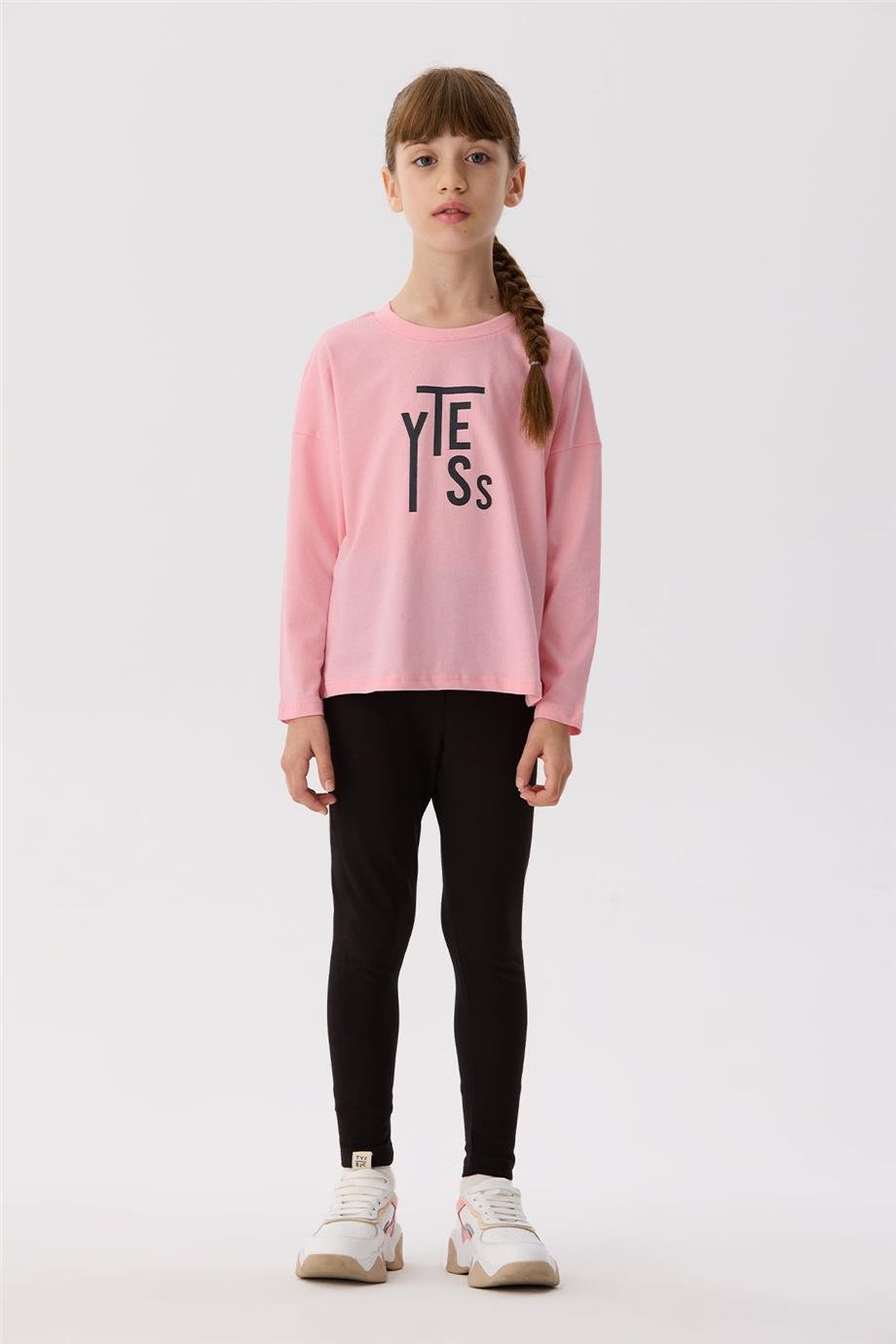 Tyess Basic Kız Çocuk Pembe T-Shirt