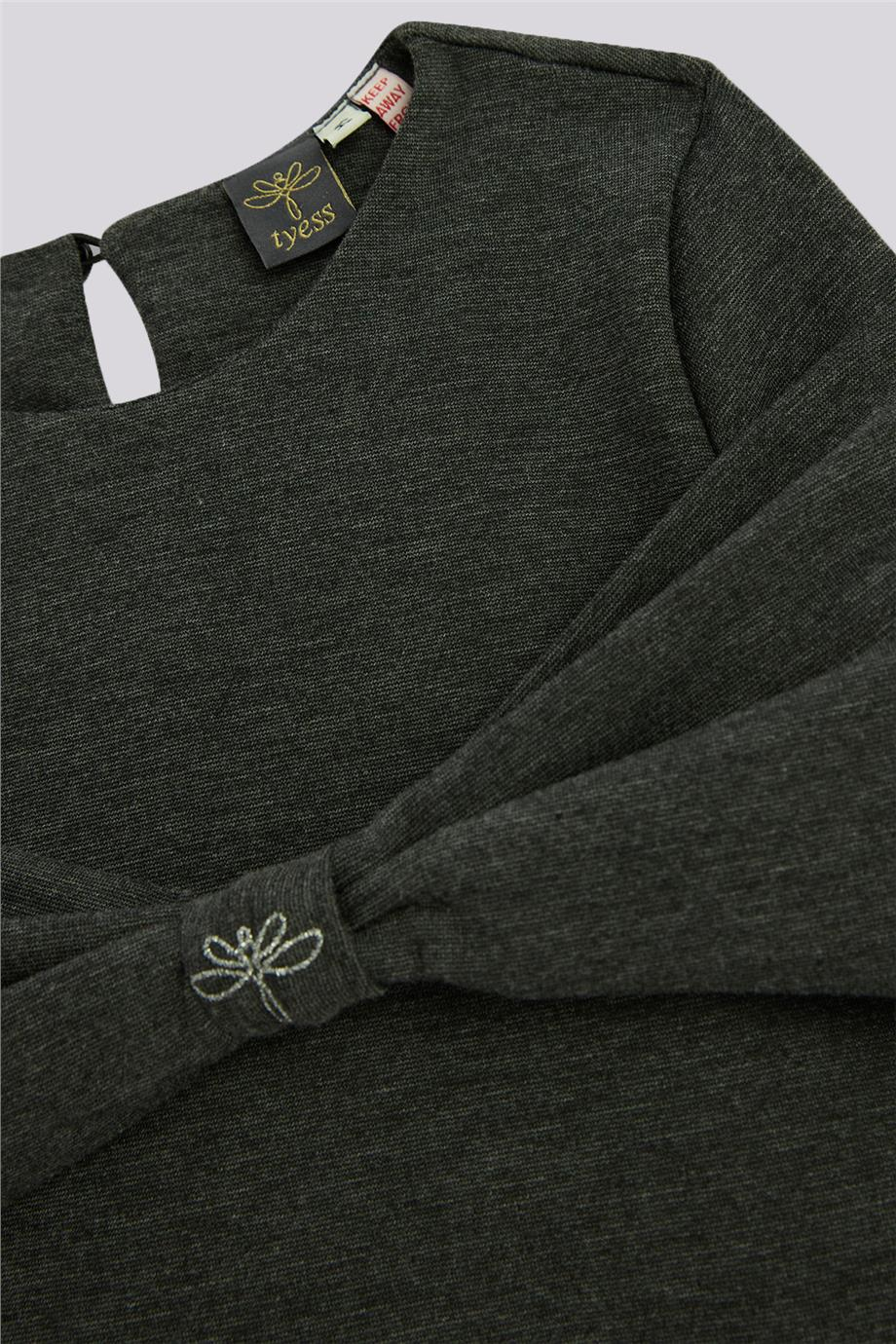 Tyess Kız Çocuk Antrasit ElbiseTyess Kız Çocuk Antrasit Elbise