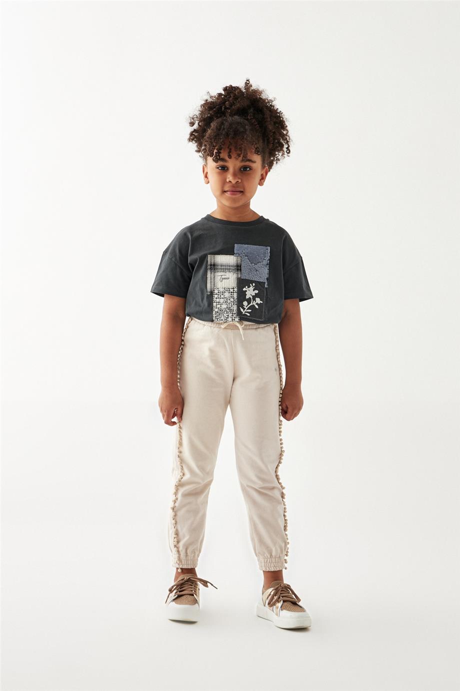 Tyess Kız Çocuk Antrasit T-Shirt