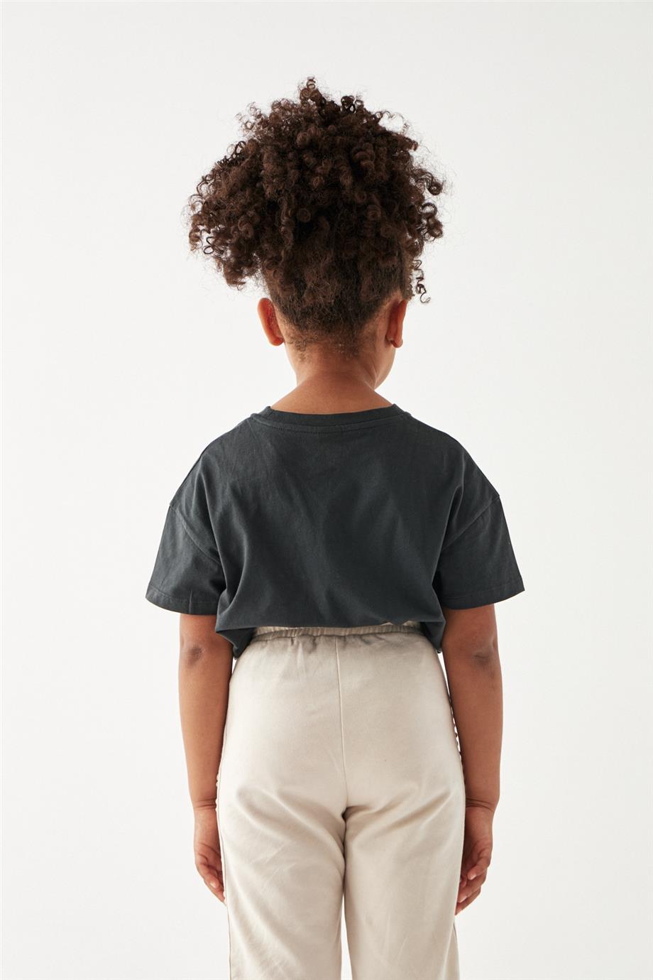 Tyess Kız Çocuk Antrasit T-Shirt