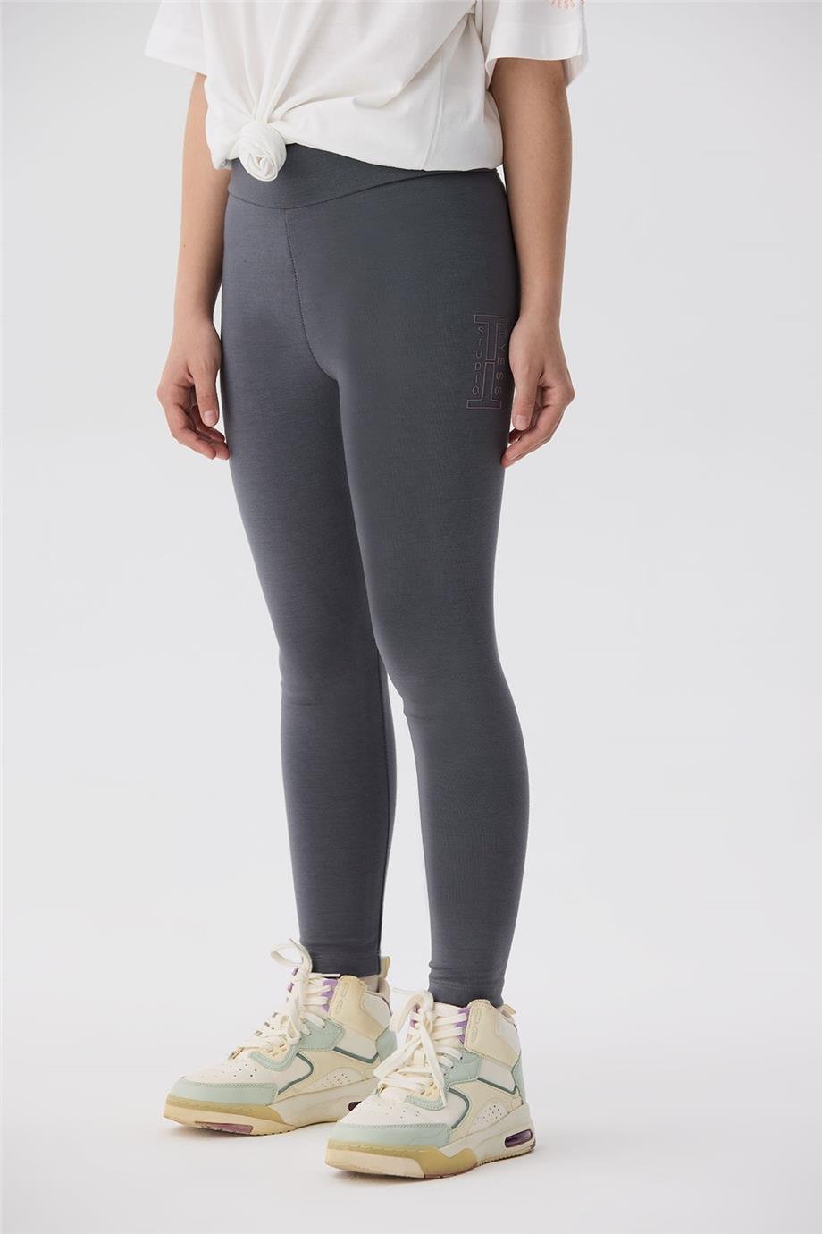 Tyess Kız Çocuk Antrasit Tayt