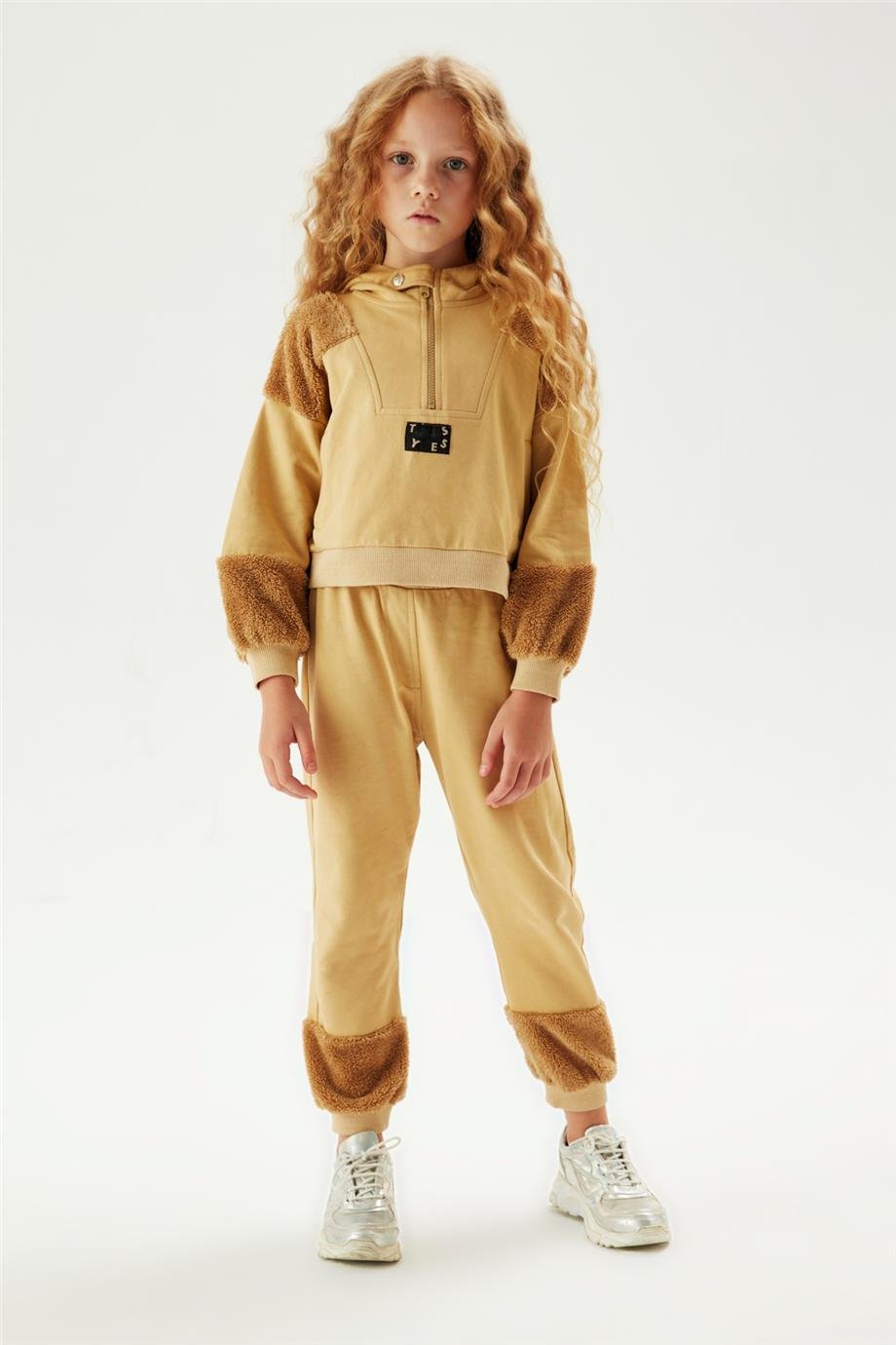 Tyess Kız Çocuk Bej Eşofman Altı