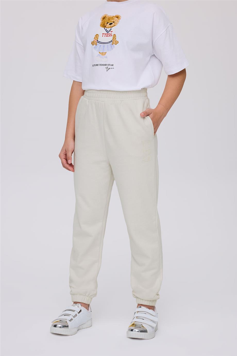 Tyess Kız Çocuk Bej Eşofman AltıTyess Kız Çocuk Bej Eşofman Altı