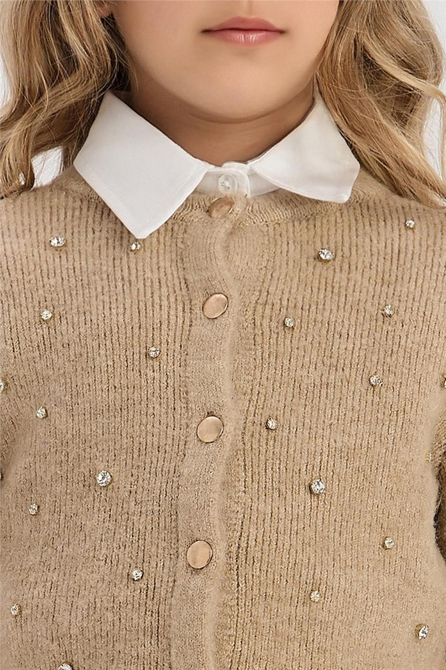 Tyess Girl Beige CardiganTyess Girl Beige Cardigan
