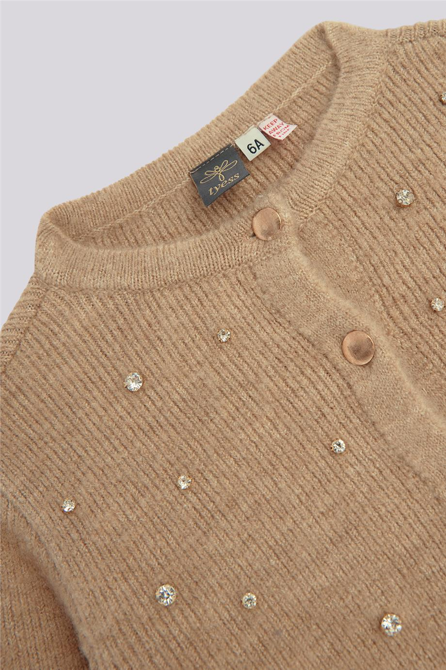 Tyess Girl Beige CardiganTyess Girl Beige Cardigan