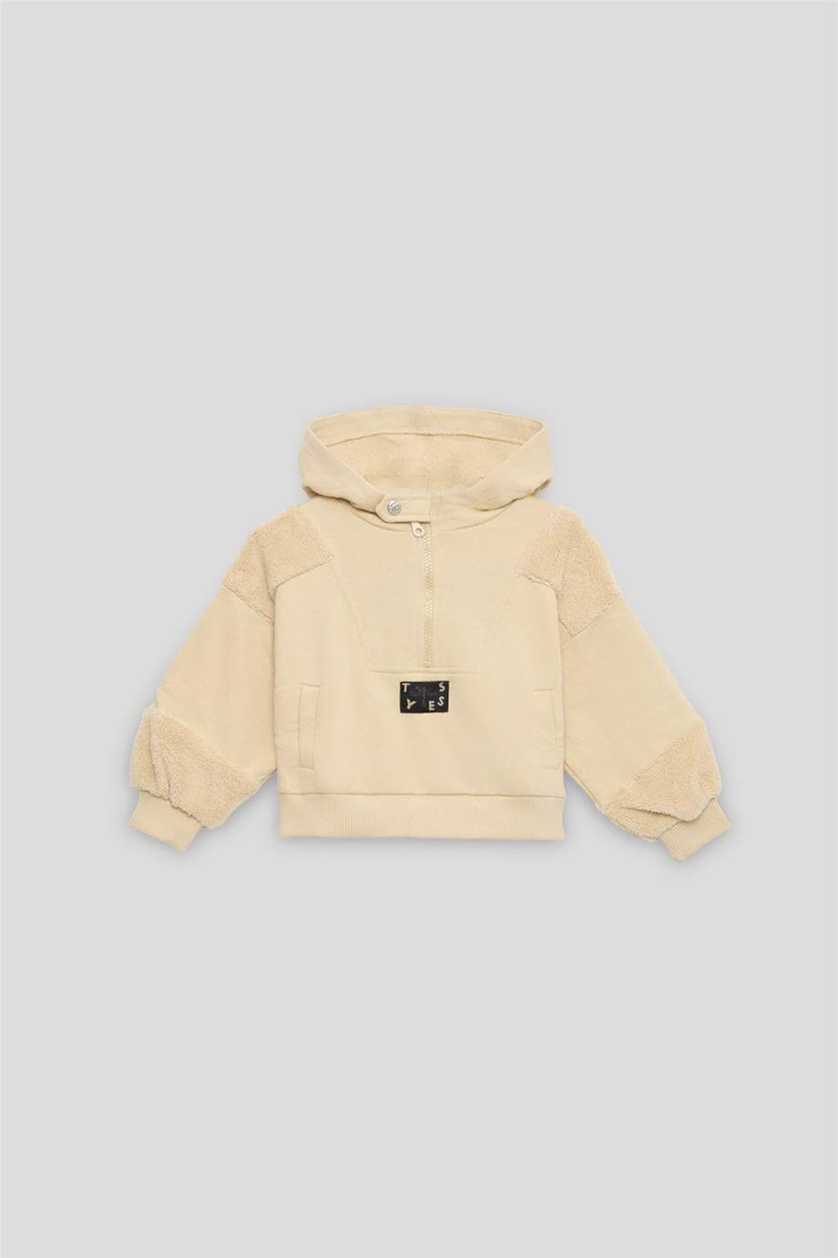 Tyess Girl Beige Tracksuit TopTyess Girl Beige Tracksuit Top