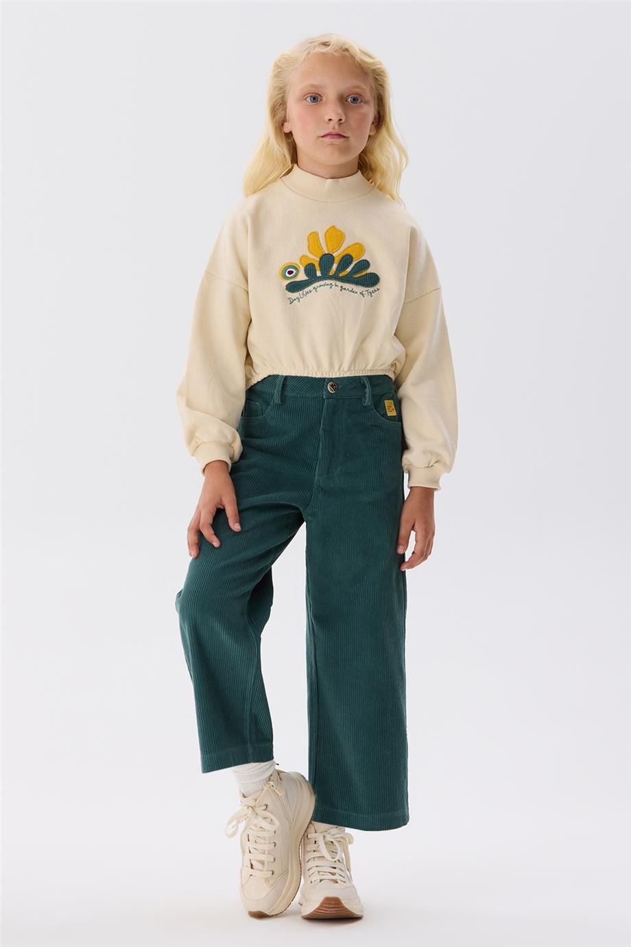 Tyess Kız Çocuk Bej Sweatshirt