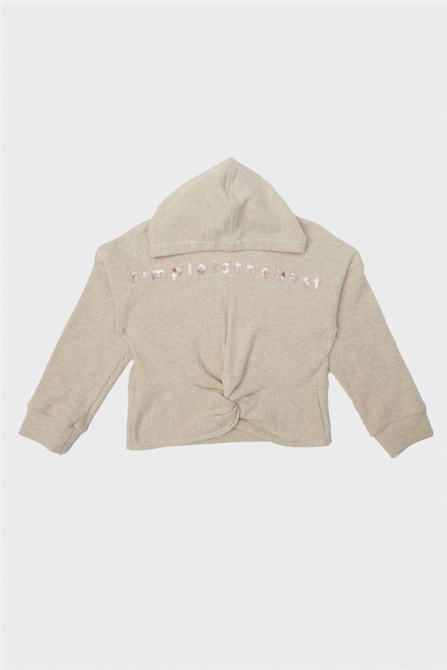 Tyess Kız Çocuk Bej Sweatshirt