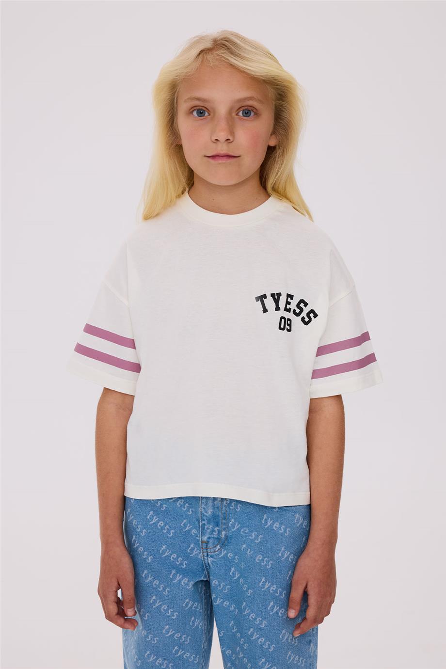 Tyess Kız Çocuk Bej TshirtTyess Kız Çocuk Bej Tshirt