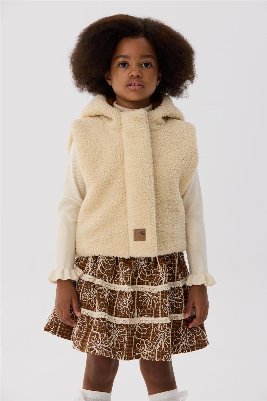 Tyess Kız Çocuk Bej Yelek