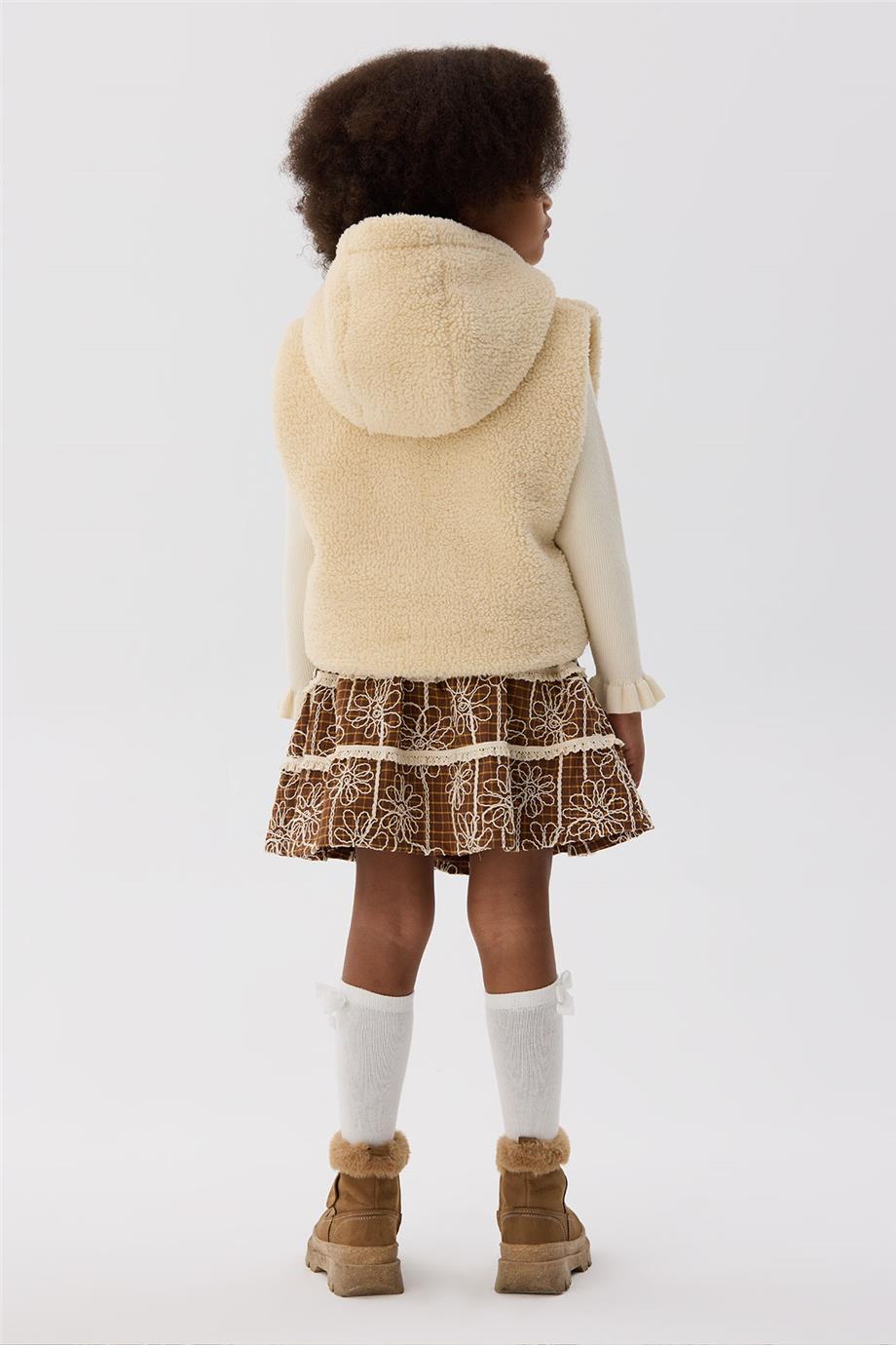 Tyess Kız Çocuk Bej Yelek