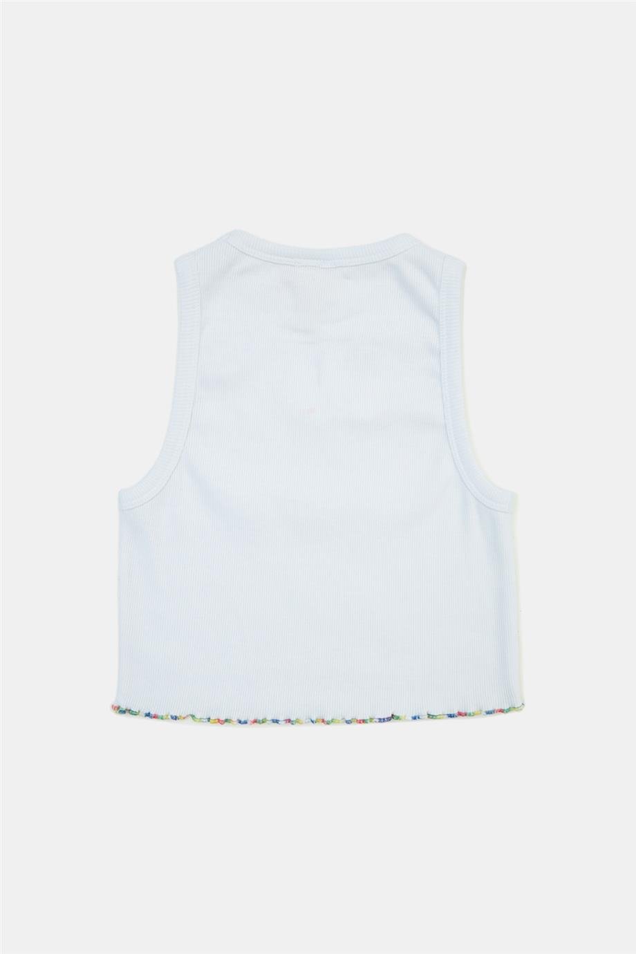 Tyess Kız Çocuk Beyaz Atlet