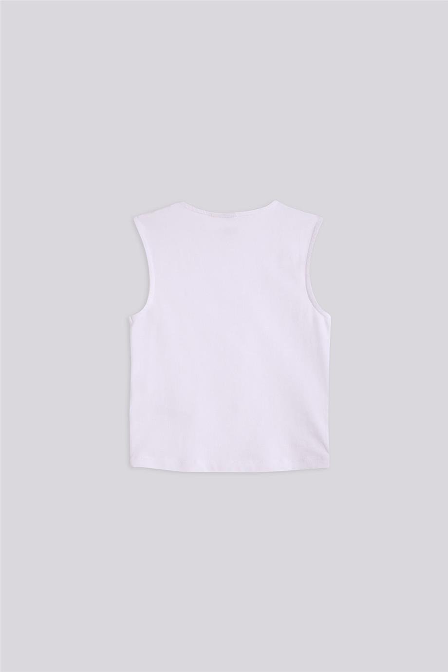 Tyess Kız Çocuk Beyaz AtletTyess Kız Çocuk Beyaz Atlet