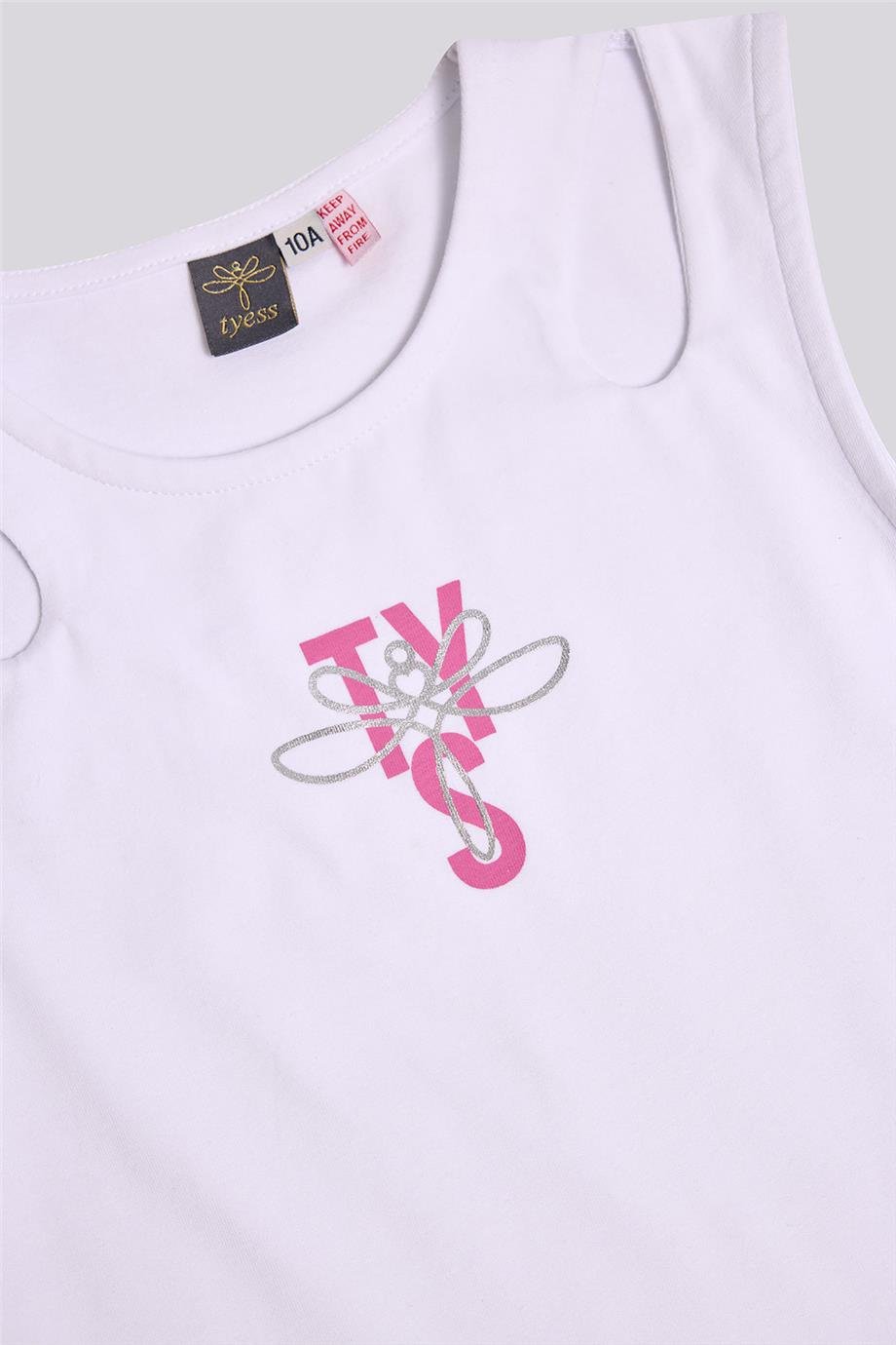 Tyess Kız Çocuk Beyaz AtletTyess Kız Çocuk Beyaz Atlet