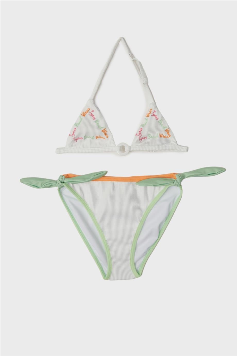 Tyess Kız Çocuk Beyaz Bikini
