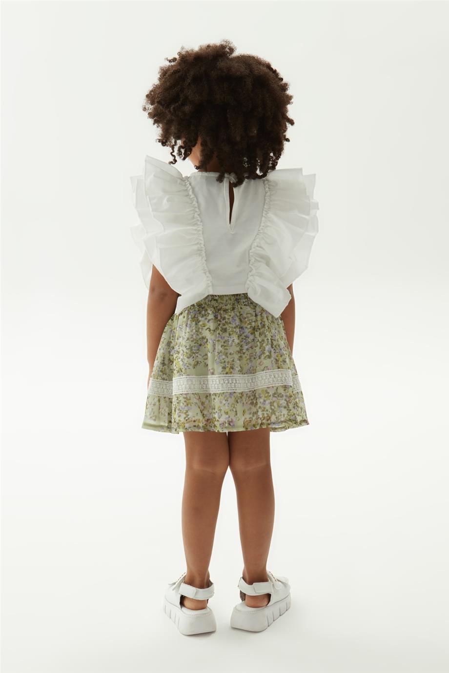 Tyess Kız Çocuk Beyaz Bluz