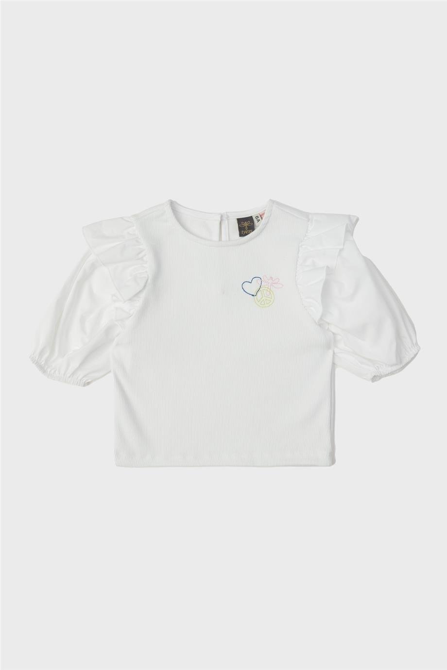 Tyess Kız Çocuk Beyaz Bluz