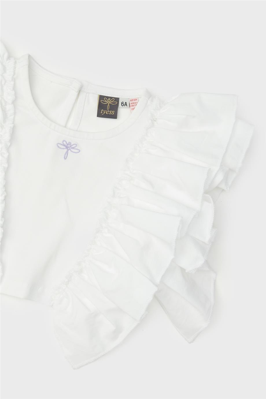 Tyess Kız Çocuk Beyaz Bluz