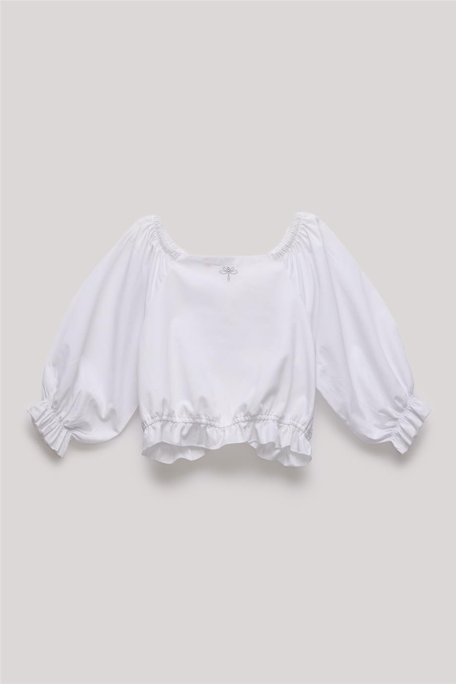 Tyess Kız Çocuk Beyaz Bluz